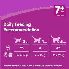 Whiskas 7+ – Wet Cat Food for Senior Cats – Poultry Selection in Gravy – 12 x 100g