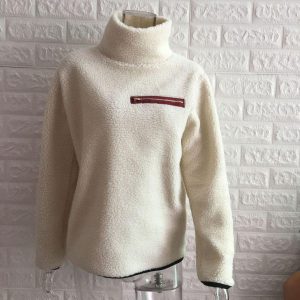 sweetpine Zipper High Collar Wool Warm Top Womens Casual Fashion Coat